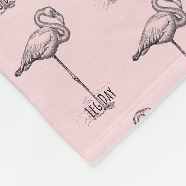 Leg Day Elegant Flamingo Fun Fitness Fleecefilt (Hörn)