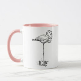 Leg Day Elegant Flamingo Fun Fitness Mugg