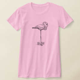 Leg Day Elegant Flamingo Fun Fitness T Shirt