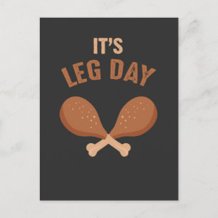 Leg Day-Idrottare för Thanksgiving Vykort