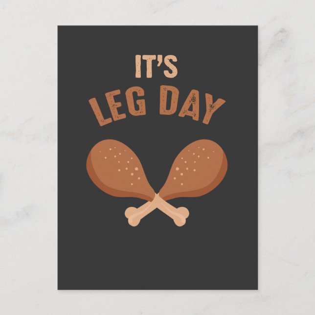 Leg Day-Idrottare för Thanksgiving Vykort (Framsida)