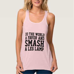 LEG-LAMPOR T-SHIRTS, SMASH A LEG-LAMPOR! LINNE MED RACERBACK