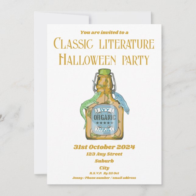 Leg of lizard Shakespeare Macbeth Meddelande (Framsida)