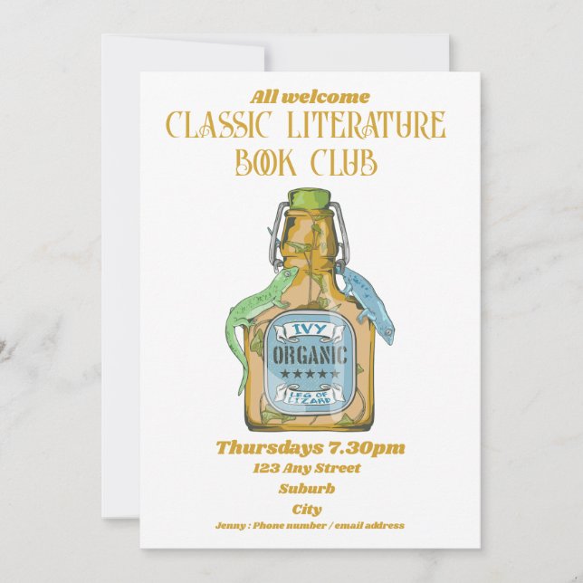 Leg of lizard Shakespeare Macbeth Meddelande (Framsida)