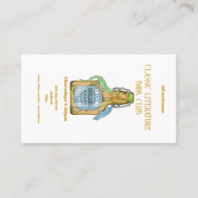 Leg of lizard Shakespeare Macbeth Visitkort (Framsida)