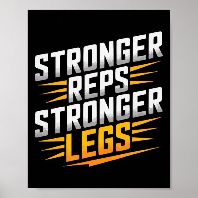 Leg Press Exercise Bodybuilding Fitness Workout Gy Poster (Framsidan)