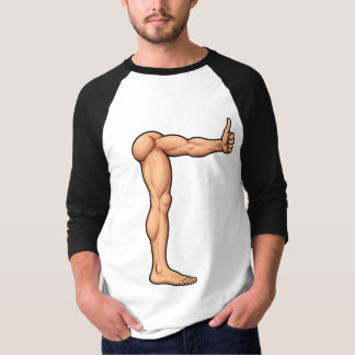 Leg-Shoulders Tummen Upp Raglan T-Shirt