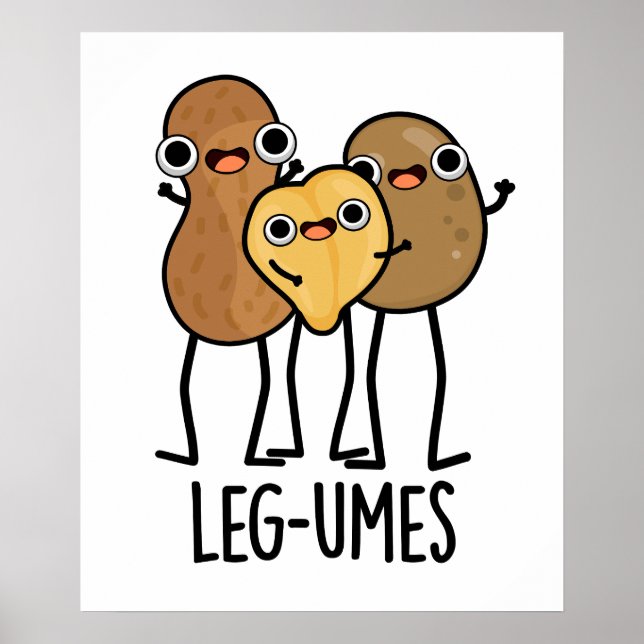 Leg-umes Funny Legume Pun Poster (Framsidan)