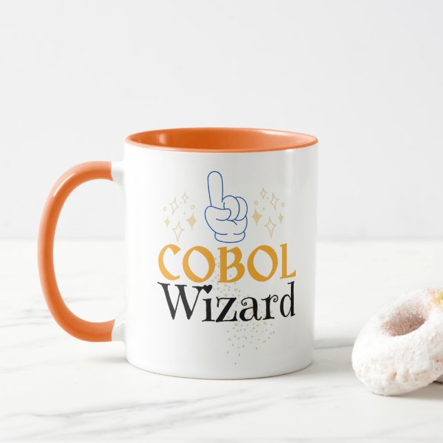 Legacy Cobol programmerings språk trollkarl  Mugg (Med munk)