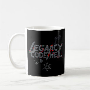 "LEGACY CODE HELL" Glitch Metall Mugg - Programmer