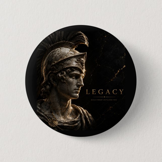 LEGACY Inspirerande Motivational Citat Design Knapp (Framsida)