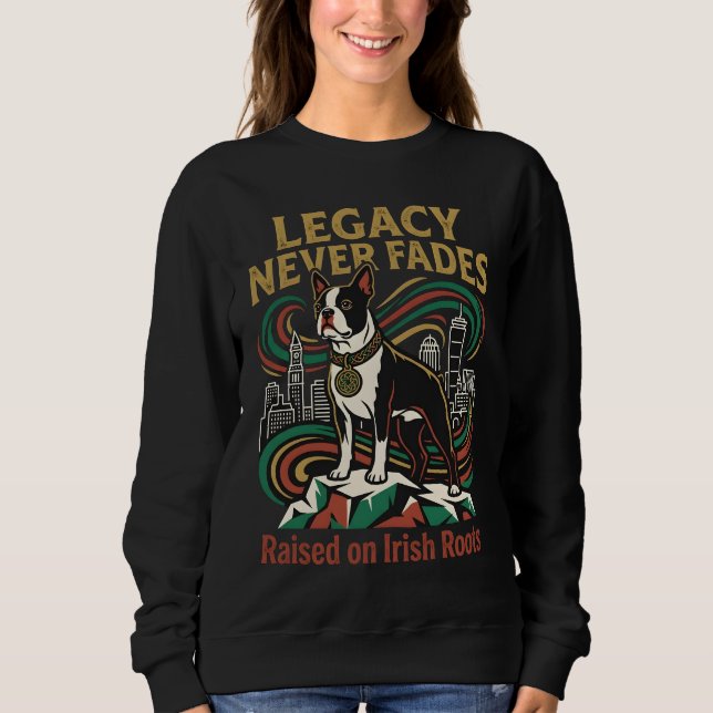 Legacy Never Fades Boston Terrier T Shirt (Framsida)