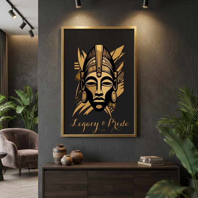Legacy & Pride African Mask Art - Black History  Poster (Skapare uppladdad)
