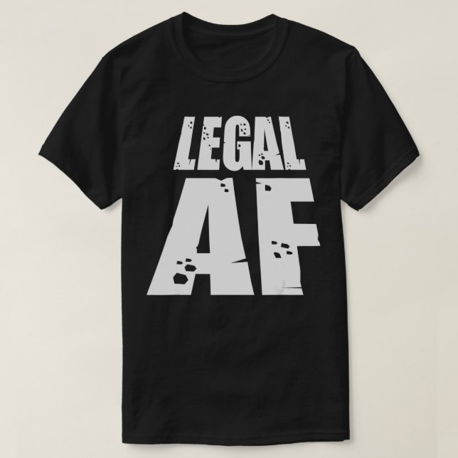 Legal AF Funny 21:a födelsedag Firande Party T Shirt (Design framsida)