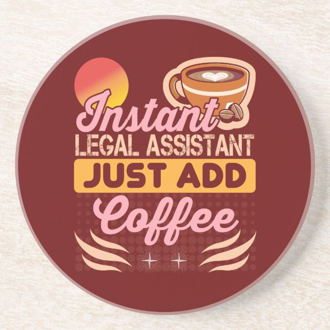 Legal Assistant Coffee Coaster Desk Gift Underlägg (Framsidan)