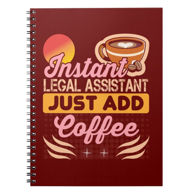 Legal Assistant Coffee Notebook Gift Anteckningsbok (Framsidan)