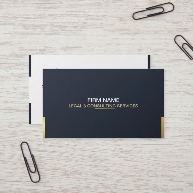 Legal Consulting Business Card Visitkort (Fram/Back In Situ)