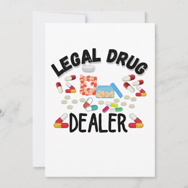Legal Drug Dealer T-Shirt Inbjudningar (Framsida)