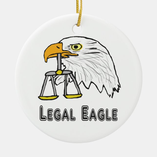 Legal Eagle Julgransprydnad Keramik (Framsidan)