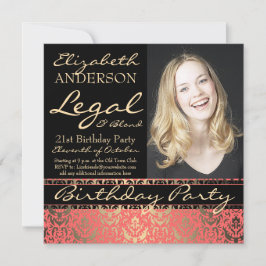 Legal och Blond 21:a födelsedagen Party Inbjudningar