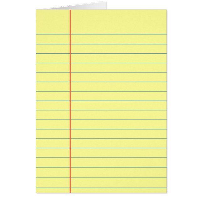 Legal Pad Mönster Hälsningskort (Framsidan)