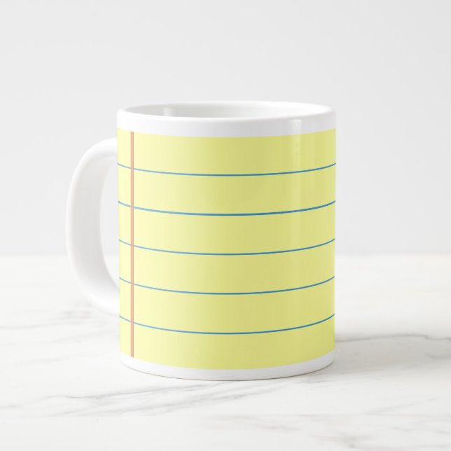 Legal Pad Mönster Jumbo Mugg (Framsida vänster)