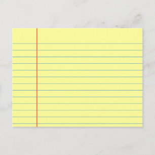 Legal Pad Mönster Vykort