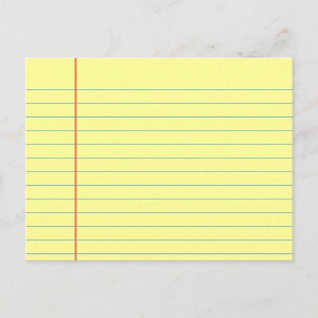 Legal Pad Mönster Vykort (Framsida)