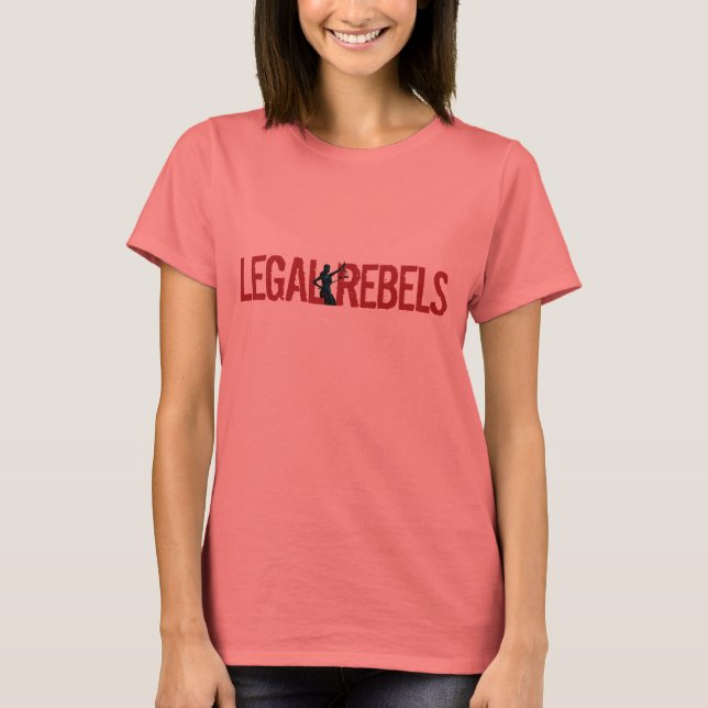 Legal Rebels Wide Red Logotyp Ringer Tee Shirt (Framsida)