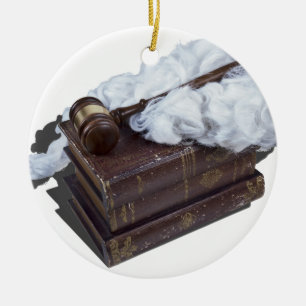 LegalBooksJudgeWigGavel042113.png Julgransprydnad Keramik