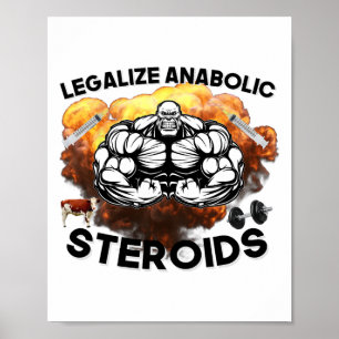 Legalisera Anabola Steroider Rolig Gym Bodybuildin Poster