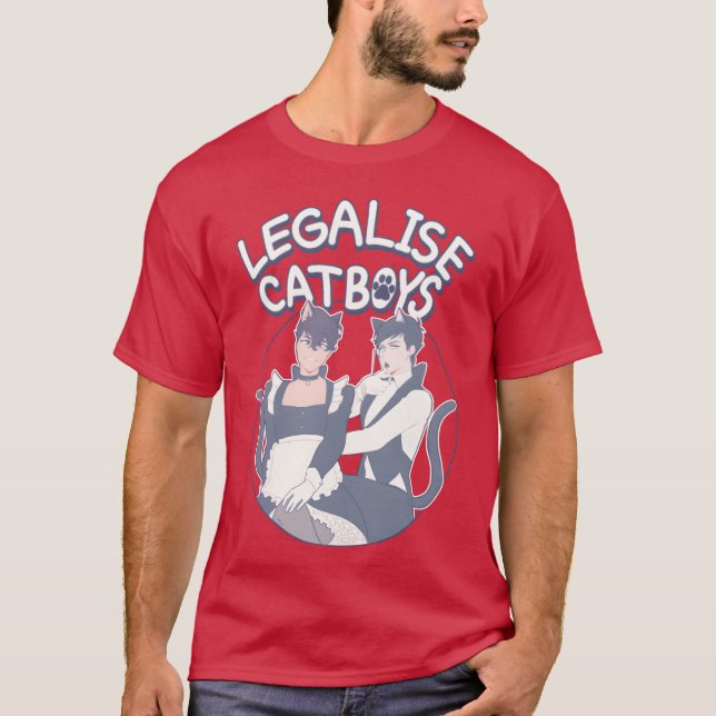 Legalisera Catboys Anime flicka T Shirt (Framsida)