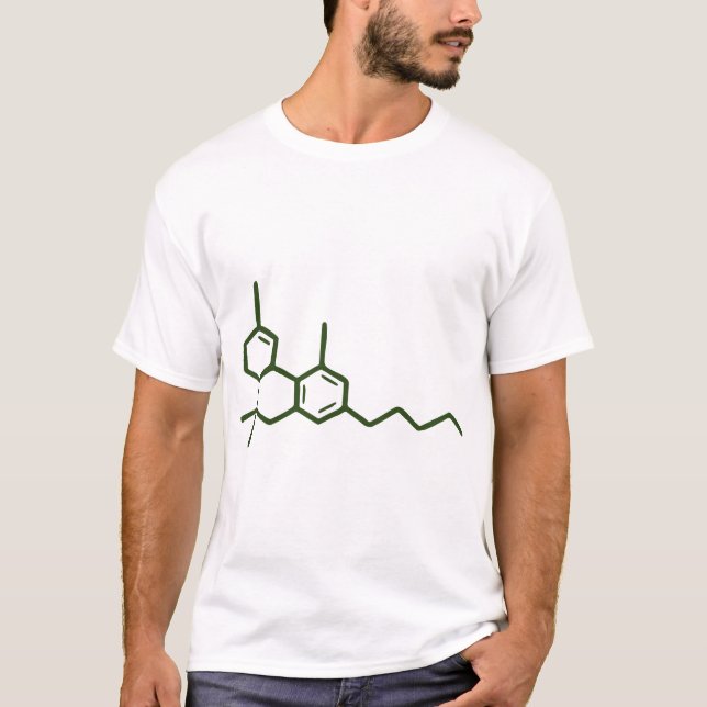Legaliseraa ogräs för Cannabis för THC-MOLEKYL T T Shirt (Framsida)
