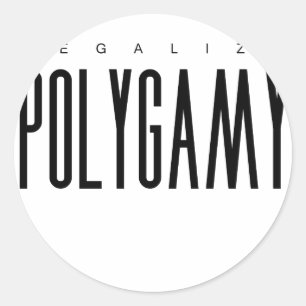 Legaliseraa Polygamy Runt Klistermärke