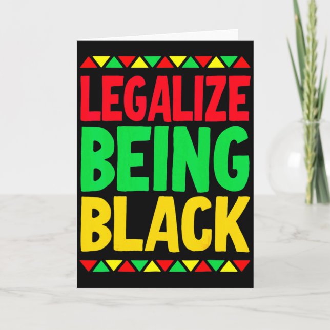 Legalize Being Black History Month Black Pride T S Kort (Framsida)