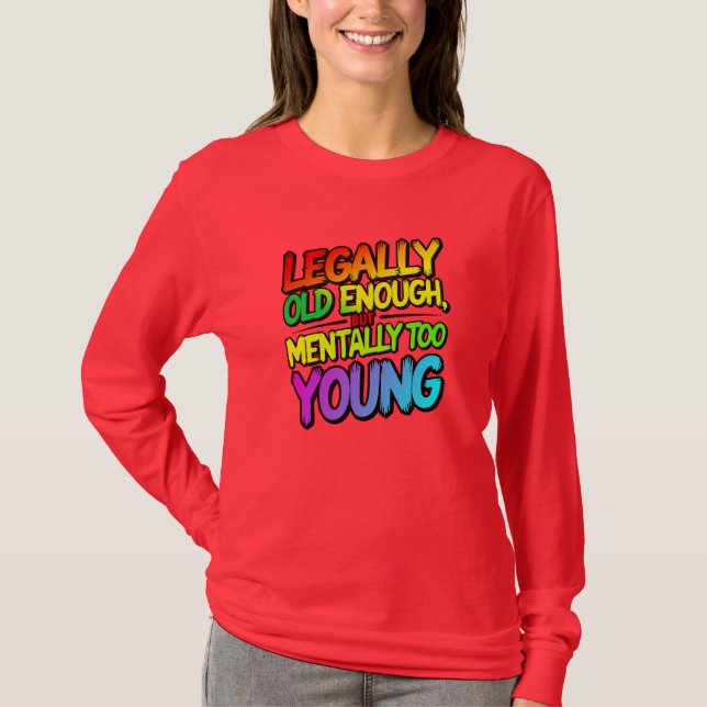 Legally old enough t shirt (Framsida)