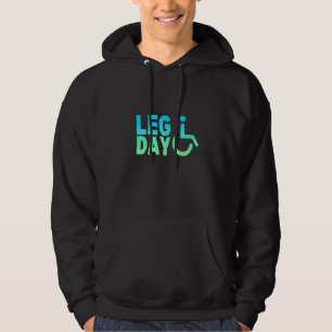 Legdag med handikapp rullstol hoodie