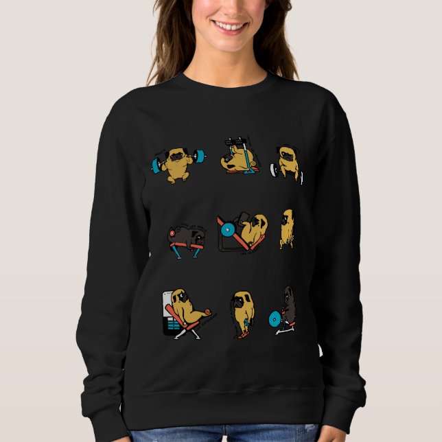Legdag med Pug Classic T- Shirt 206 T (Framsida)