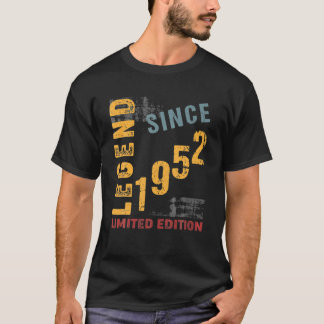 Legend 1952 70th Year Old Birthday Gift Begränsad  T Shirt