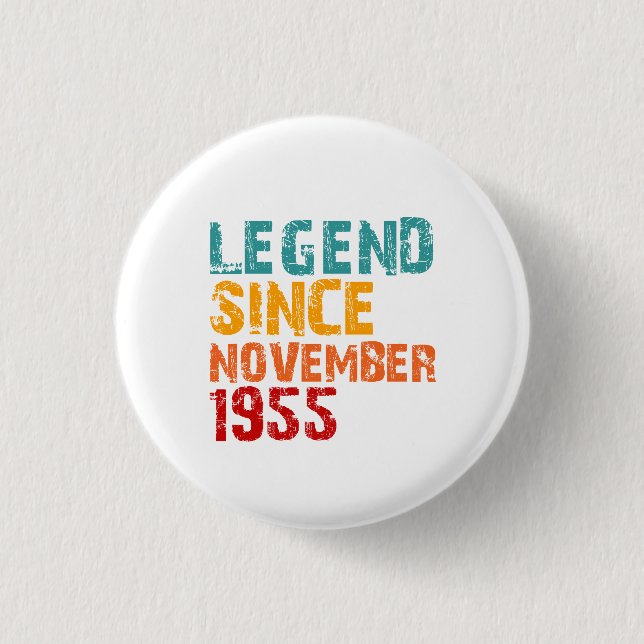 Legend 1955 70-årspresenter för män och kvinnor 70 knapp (Framsida)