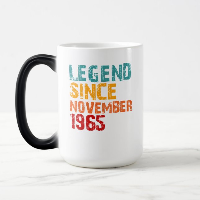 Legend 1965 60-årspresenter för män och kvinnor 60 magisk mugg (Vänster)