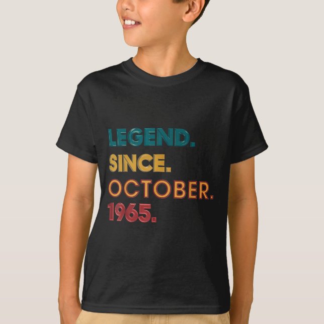 Legend 1965 60th Birthday For Men Women 60 Year Ol T Shirt (Framsida)