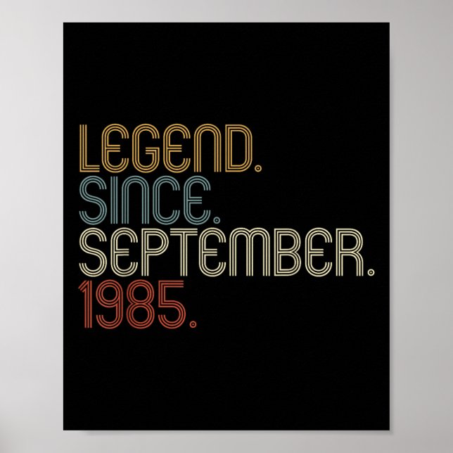 Legend 1985 40-årspresenter för män och kvinnor 40 poster (Framsidan)