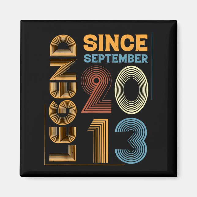 Legend 2013 12-årspresenter för pojke flicka 12 år magnet (Framsidan)