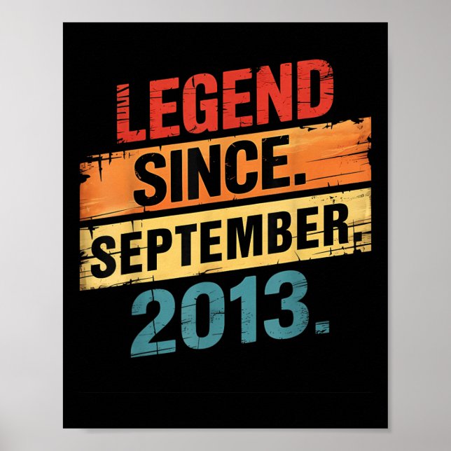 Legend 2013 12-årspresenter för pojke flicka 12 år poster (Framsidan)