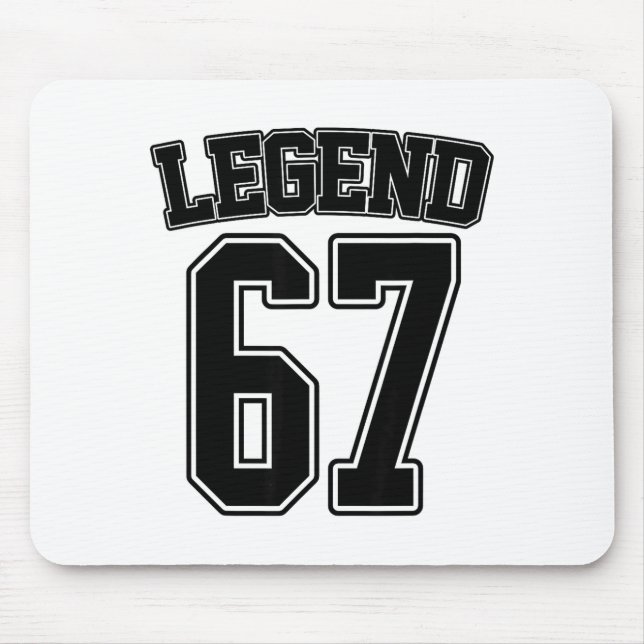 Legend 67 Six Seven Srts Number Varsity Team 67th  Musmatta (Framsidan)