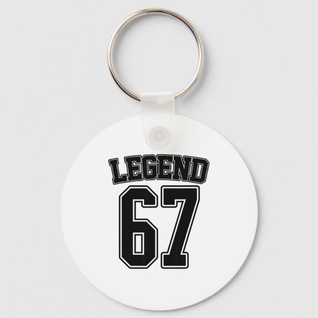 Legend 67 Six Seven Srts Number Varsity Team 67th  Nyckelring (Framsida)