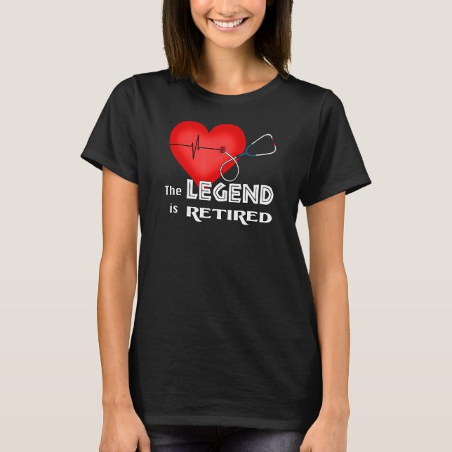 Legend är pensionerad Nurse Pension Co Worker T Shirt (Framsida)