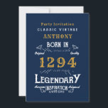Legend Birthday Inbjudningar<br><div class="desc">För de legender som firar sin födelsedag har vi det idealiska födelsedagsfest inbjudan. Den blå bakgrunden med en vit och guld vintage-typografi är enkel och ändå elegant med ett reflexmärke. Anpassa enkelt texten för den här födelsedagspresenten med hjälp av den mall som tillhandahålls. Fler gåvor och party-förnödenheter finns tillgängliga med...</div>