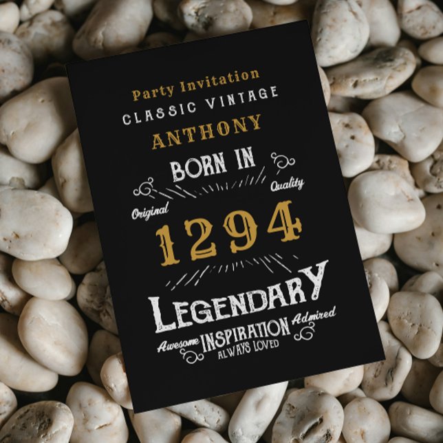 Legend Birthday Inbjudningar (Legend birthday invitation. Suitable for any birthday.)